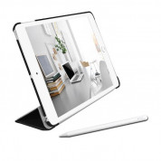 Macally Stand Pen Case - полиуретанов калъф и поставка с отделение за Apple Pencil за iPad 9 (2021), iPad 8 (2020), iPad 7 (2019) (черен) 6