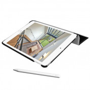 Macally Stand Pen Case - полиуретанов калъф и поставка с отделение за Apple Pencil за iPad 7 (2019), iPad 8 (2020) (черен) 5