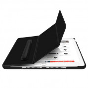 Macally Stand Pen Case - полиуретанов калъф и поставка с отделение за Apple Pencil за iPad 7 (2019), iPad 8 (2020) (черен) 7