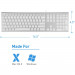 Macally Ultra Slim USB Wired Keyboard - жична клавиатура за Mac и PC (бял)  2