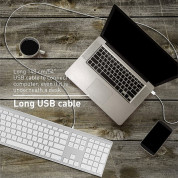 Macally Ultra Slim USB Wired Keyboard - жична клавиатура за Mac и PC (бял)  6