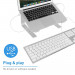 Macally Ultra Slim USB Wired Keyboard - жична клавиатура за Mac и PC (бял)  4