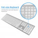 Macally Ultra Slim USB Wired Keyboard - жична клавиатура за Mac и PC (бял)  3