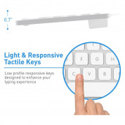 Macally Compact USB-A Wired Keyboard - компактна жична клавиатура за Mac и PC (бял)  3