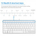Macally Compact USB-A Wired Keyboard - компактна жична клавиатура за Mac и PC (бял)  5
