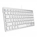 Macally Compact USB-A Wired Keyboard - компактна жична клавиатура за Mac и PC (бял)  1