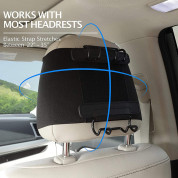 Macally Car Headrest Strap Tablet Holder - унивесална поставка за седалката на кола за iPad и таблети до 11 инча 2