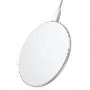 Baseus Simple Wireless Charger CCALL-JK02 - поставка (пад) за безжично зареждане с технология за бързо зареждане за Qi съвместими устройства (бял) 1