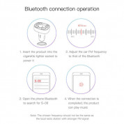 Baseus T-Typed Bluetooth FM Transmitter - блутут FM трансмитер и зарядно за кола за мобилни устройства (черен) 11