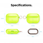 Elago Airpods Pro TPU Hang Case - силиконов калъф с карабинер за Apple Airpods Pro (жълт-фосфор) 6
