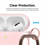 Elago Airpods Pro TPU Hang Case - силиконов калъф с карабинер за Apple Airpods Pro (светлорозов) 3