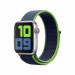 Apple Neon Lime Sport Loop - оригинална текстилна каишка за Apple Watch 38мм, 40мм (син-зелен) 1