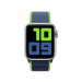 Apple Neon Lime Sport Loop - оригинална текстилна каишка за Apple Watch 38мм, 40мм (син-зелен) 3