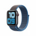 Apple Surf Blue Sport Loop - оригинална текстилна каишка за Apple Watch 38мм, 40мм (кафяв-син) 1