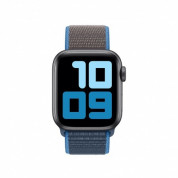 Apple Surf Blue Sport Loop - оригинална текстилна каишка за Apple Watch 38мм, 40мм (кафяв-син) 2