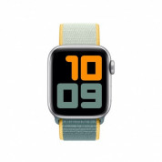 Apple Sunshine Sport Loop - оригинална текстилна каишка за Apple Watch 38мм, 40мм (зелен-жълт) 2