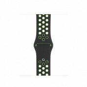 Apple Watch Nike Sport Band - оригинална силиконова каишка за Apple Watch 38мм, 40мм (черен-зелен) 