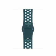 Apple Watch Nike Sport Band - оригинална силиконова каишка за Apple Watch 38мм, 40мм (тъмнозелен-син) 