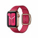 Apple Modern Buckle Band Medium - оригинална кожена каишка за Apple Watch 38мм, 40мм (тъмнорозов) 2