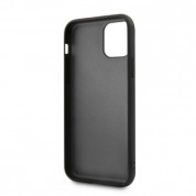 BMW Signature Horizontal Lines Leather Case - кожен (естествена кожа) кейс за iPhone 11 (черен) 2