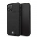 BMW Signature Horizontal Lines Leather Case - кожен (естествена кожа) кейс за iPhone 11 (черен) 1