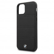 BMW Signature Horizontal Lines Leather Case - кожен (естествена кожа) кейс за iPhone 11 Pro Max (черен) 3