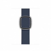 Apple Modern Buckle Band Small - оригинална кожена каишка за Apple Watch 38мм, 40мм, 41мм (тъмносин) 2