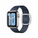 Apple Modern Buckle Band Medium - оригинална кожена каишка за Apple Watch 38мм, 40мм (тъмносин) 2