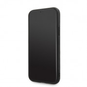 Guess Iridescent Leather Hard Case - дизайнерски кожен кейс за iPhone 11 Pro (сребрист) 3
