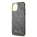 Guess 4G Collection Leather Hard Case - дизайнерски кожен кейс за iPhone 11 Pro (сив) 5