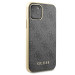 Guess 4G Collection Leather Hard Case - дизайнерски кожен кейс за iPhone 11 Pro (сив) 3