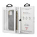 Guess 4G Collection Leather Hard Case - дизайнерски кожен кейс за iPhone 11 Pro (сив) 7