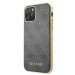 Guess 4G Collection Leather Hard Case - дизайнерски кожен кейс за iPhone 11 Pro (сив) 2