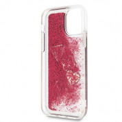 Guess Glitter Hard Case - дизайнерски кейс с висока защита за iPhone 11 Pro (червен) 5
