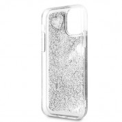 Guess Glitter Hard Case - дизайнерски кейс с висока защита за iPhone 11 Pro (сребрист) 5