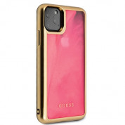Guess Glow Sand Hard Case - дизайнерски кейс с висока защита за iPhone 11 Pro (розов) 2