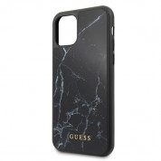 Guess Marble Hard Case - дизайнерски кейс с висока защита за iPhone 11 Pro (черен) 2