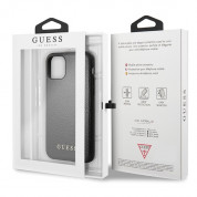 Guess Iridescent Leather Hard Case - дизайнерски кожен кейс за iPhone 11 Pro (черен) 6