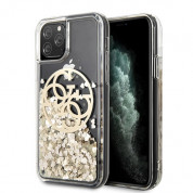 Guess Circle Liquid Glitter Hard Case for iPhone 11 Pro (gold)
