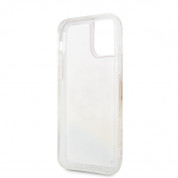 Guess Circle Liquid Glitter Hard Case - дизайнерски кейс с висока защита за iPhone 11 Pro (розов) 5