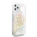 Guess Circle Liquid Glitter Hard Case - дизайнерски кейс с висока защита за iPhone 11 Pro (розов) 3