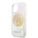 Guess Circle Liquid Glitter Hard Case - дизайнерски кейс с висока защита за iPhone 11 Pro (розов) 5