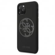 Guess 4G Tone on Tone Silicone Hard Case for iPhone 11 Pro (black) 1