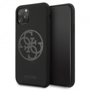 Guess 4G Tone on Tone Silicone Hard Case for iPhone 11 Pro (black)
