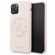 Guess 4G Tone on Tone Silicone Hard Case for iPhone 11 Pro (pink)