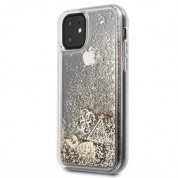 Guess Glitter Hard Case - дизайнерски кейс с висока защита за iPhone 11 (златист)