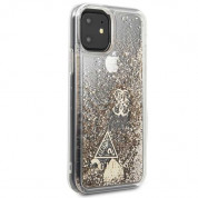 Guess Glitter Hard Case - дизайнерски кейс с висока защита за iPhone 11 (златист) 4
