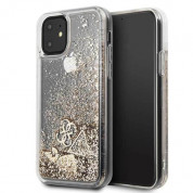 Guess Glitter Hard Case - дизайнерски кейс с висока защита за iPhone 11 (златист) 6