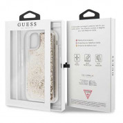 Guess Glitter Hard Case - дизайнерски кейс с висока защита за iPhone 11 (златист) 3