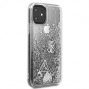 Guess Glitter Hard Case - дизайнерски кейс с висока защита за iPhone 11 (сребрист) 1